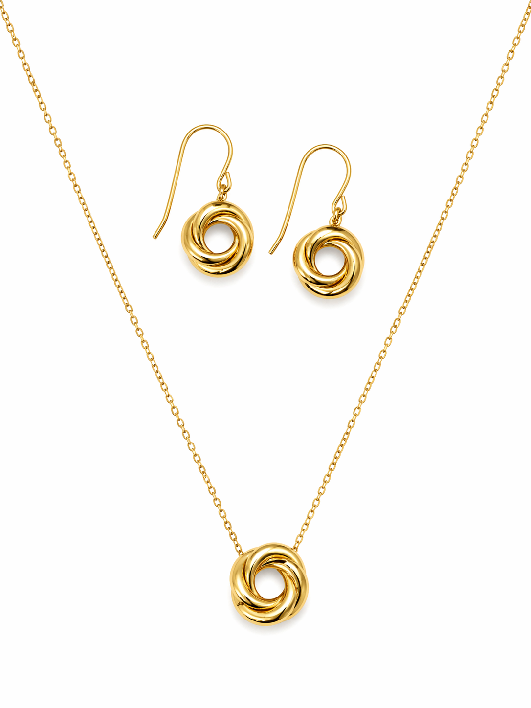 10K Gold Necklace with Earrings + Free Woman’s Ring