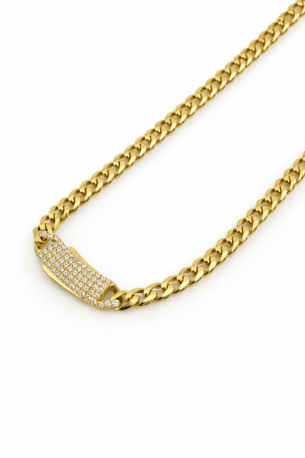 Yellow Gold 4.5 mm Monaco Hallow Chain