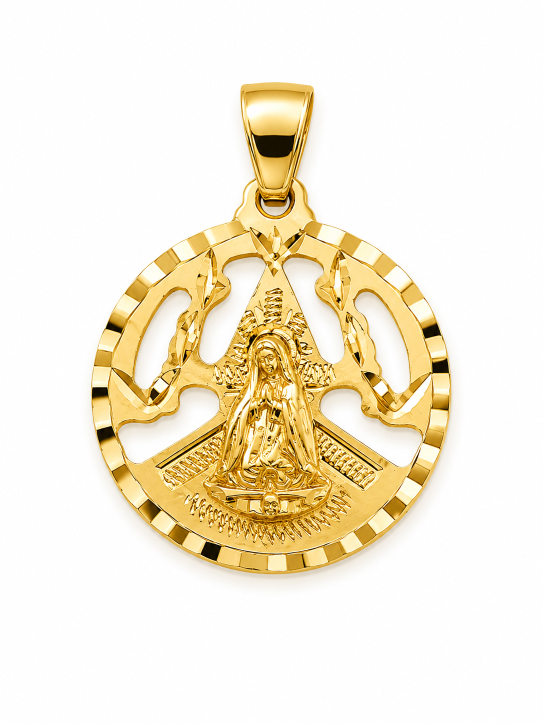 10K Gold Virgin of Charity Pendant