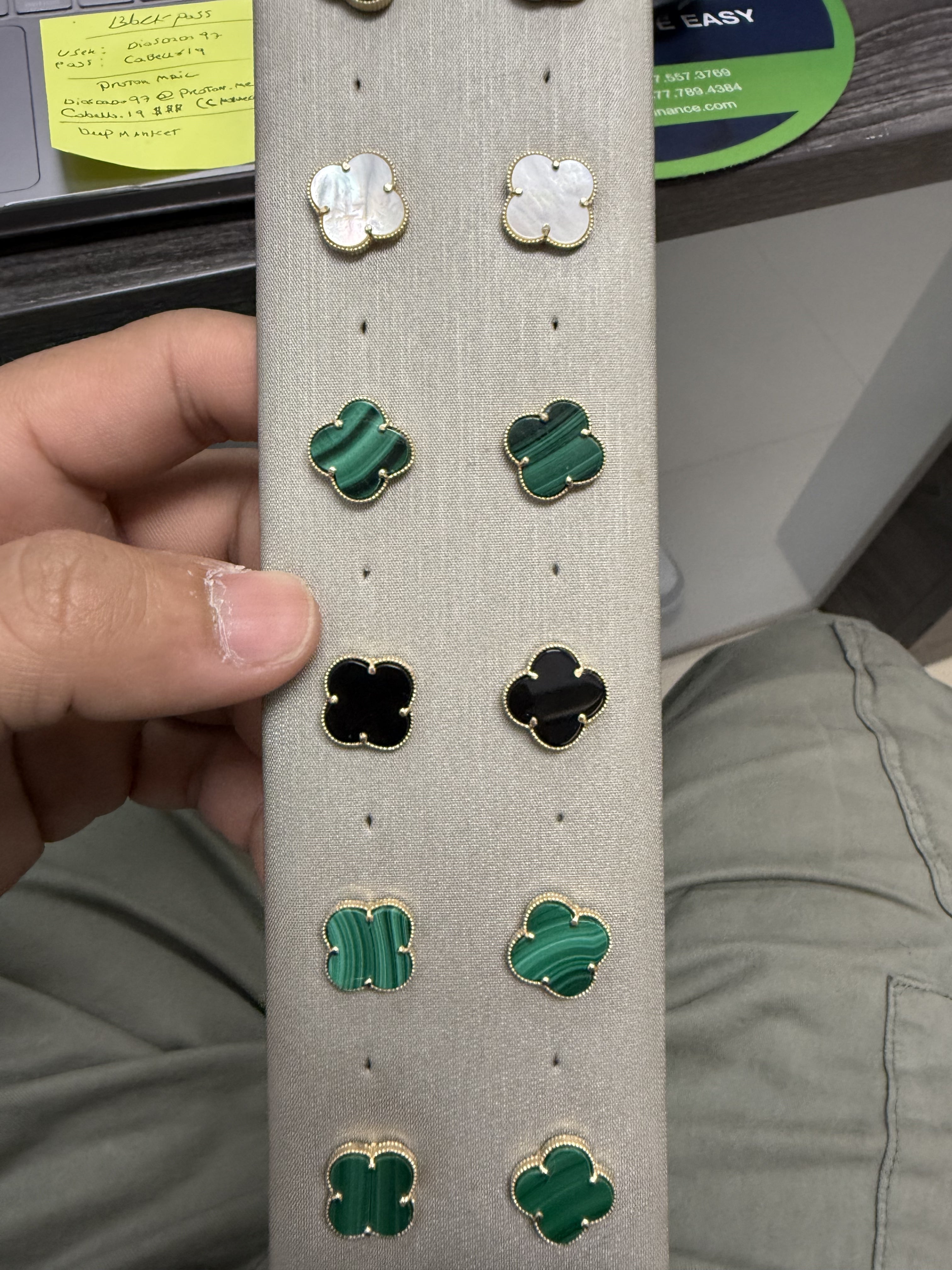 Aretes oro 14k π