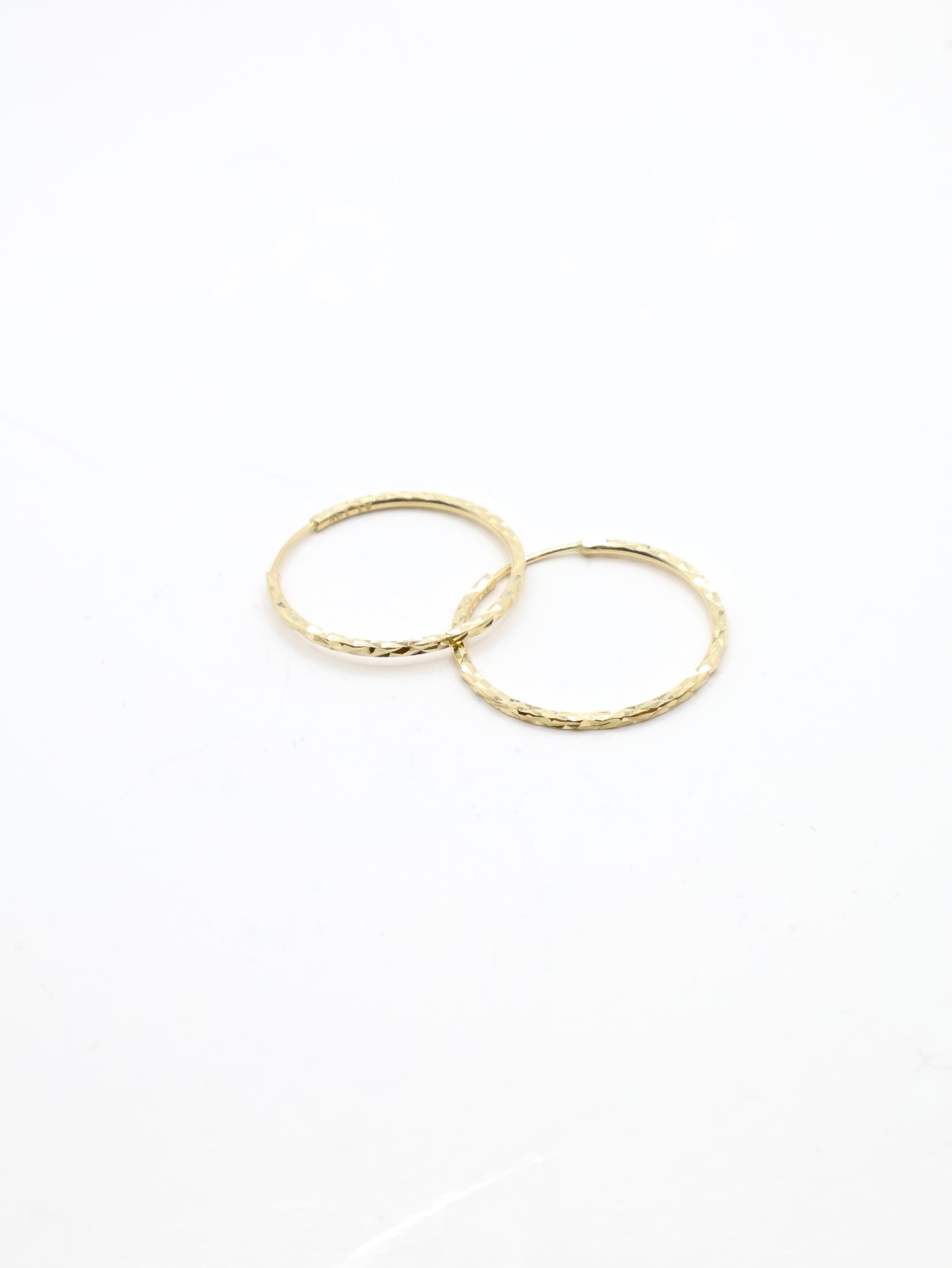 Argollas con Labradas - 14K