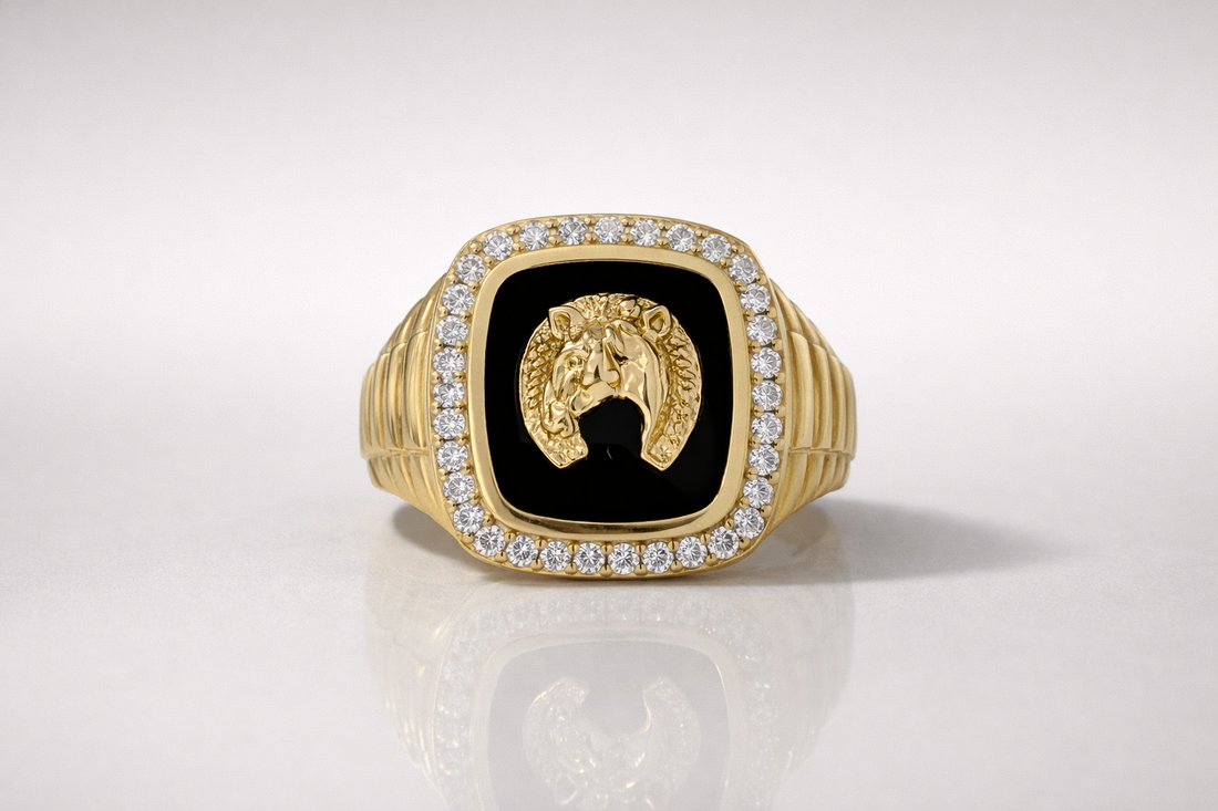 10K Gold Men’s Horse Design Ring