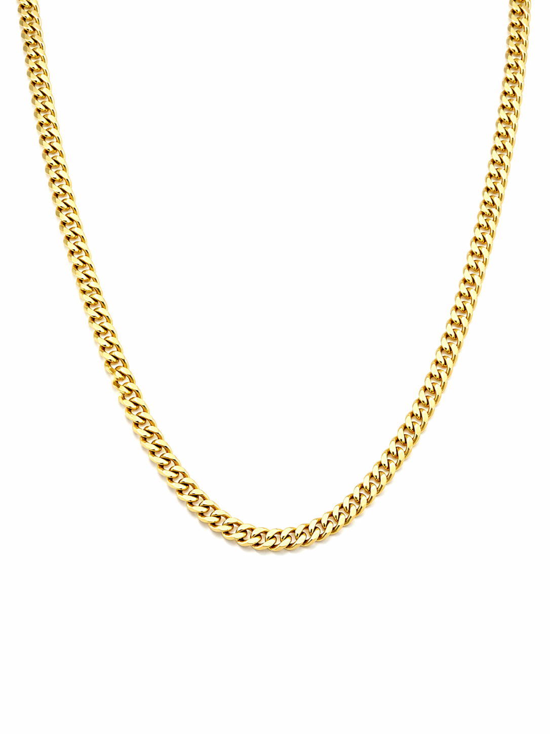 10k Gold Cuban Link Chain Hallow 24 inches 3mm