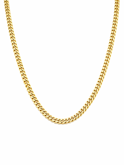 10k Gold Cuban Link Chain Hallow 24 inches 3mm
