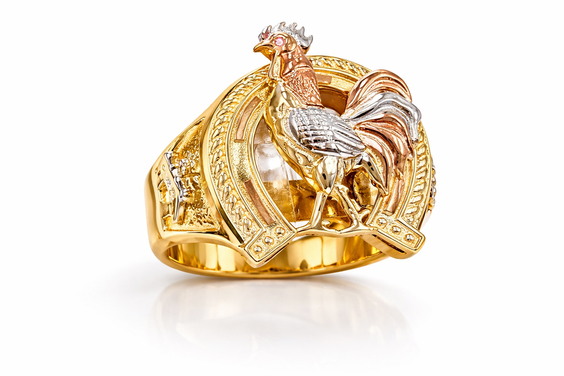 10K Gold Men’s Rooster Ring