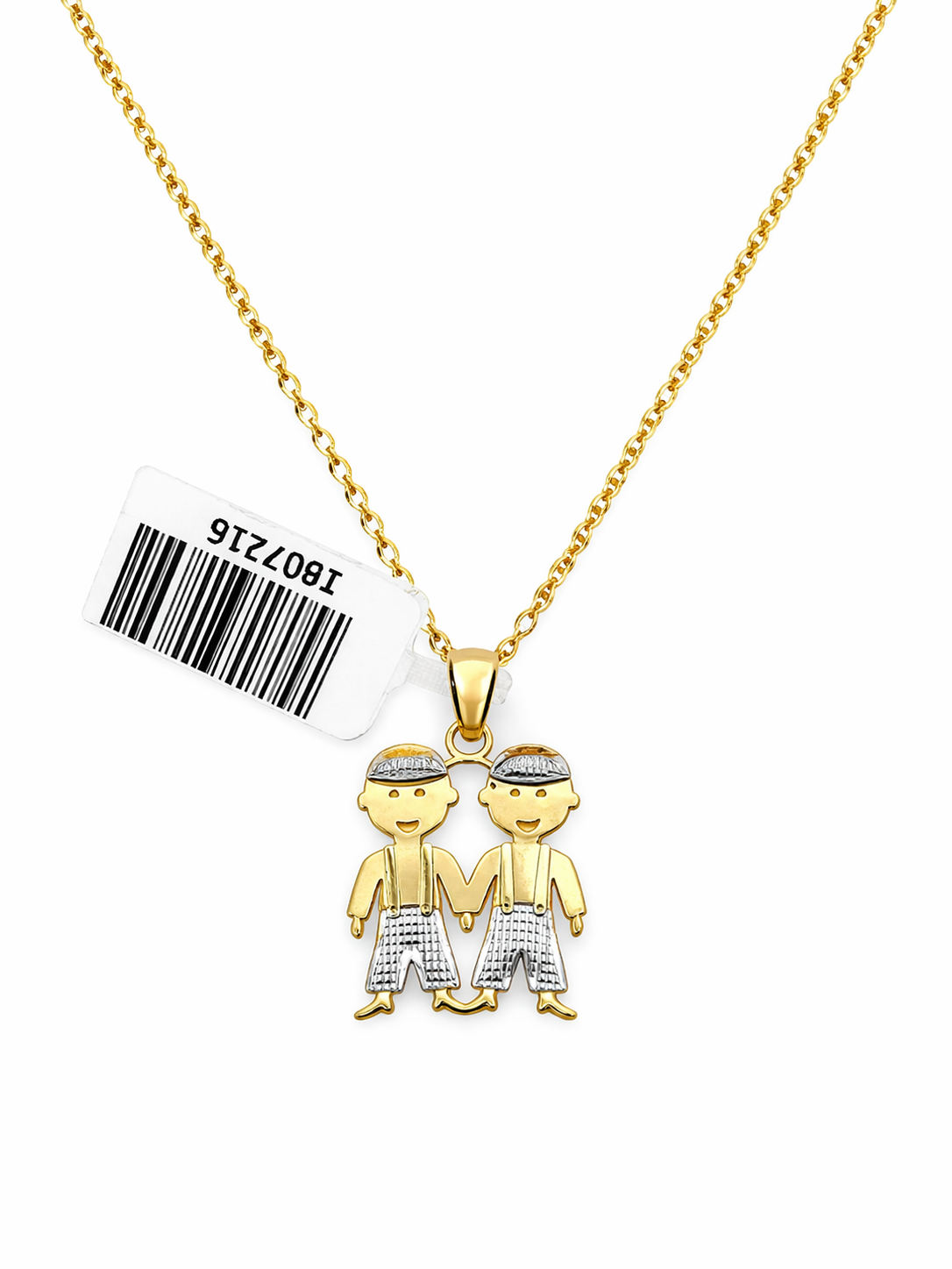 10K Gold Necklace with Boy Pendant