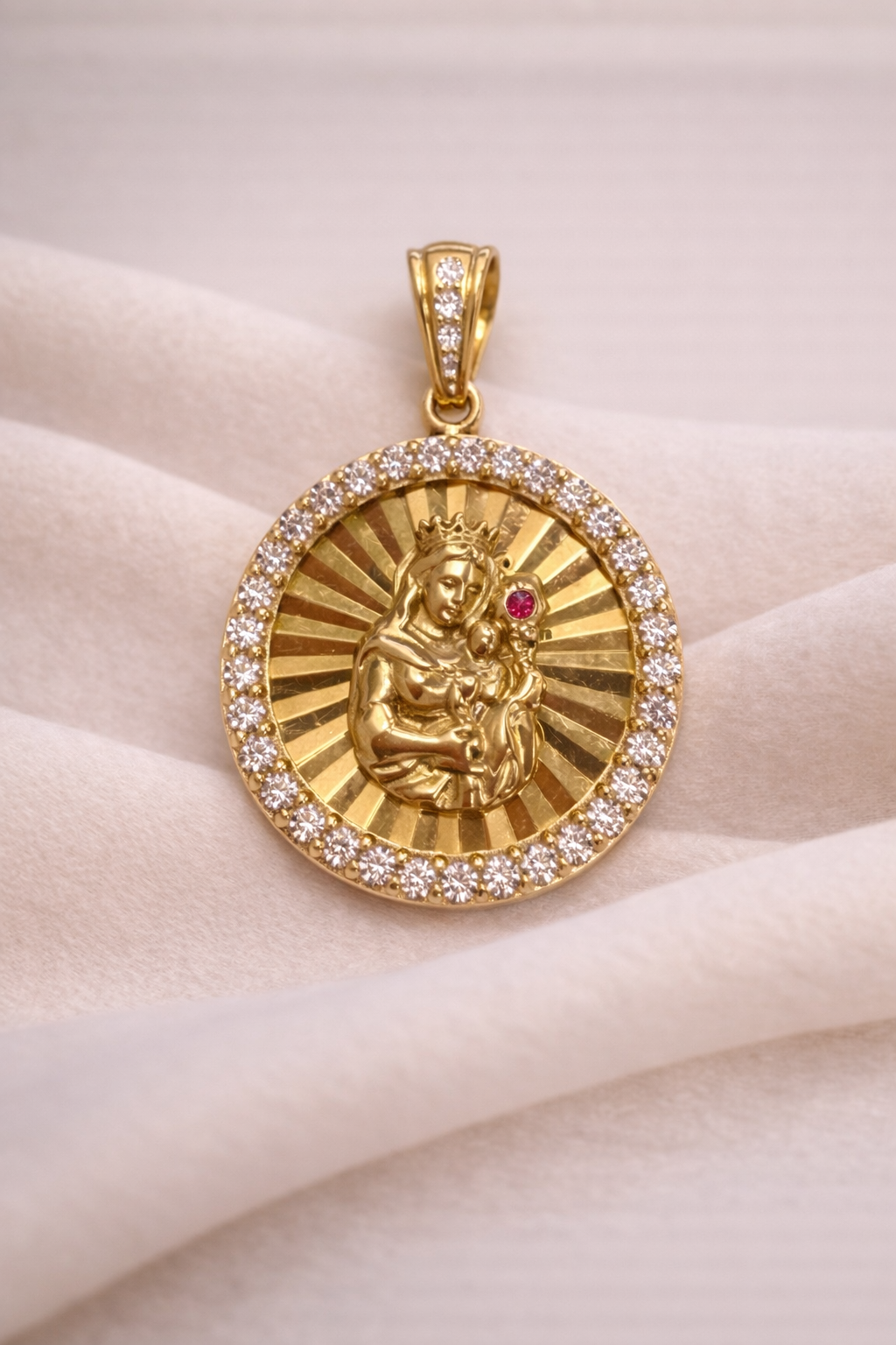 10K Gold Saint Barbara Pendant