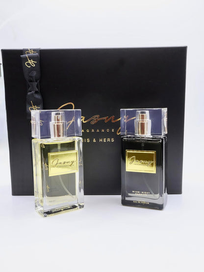 Jasny Fragrance Miami Night Passion &amp; Golden Sensation Perfume Set – Fragrances for Him &amp; Her (50ml each)