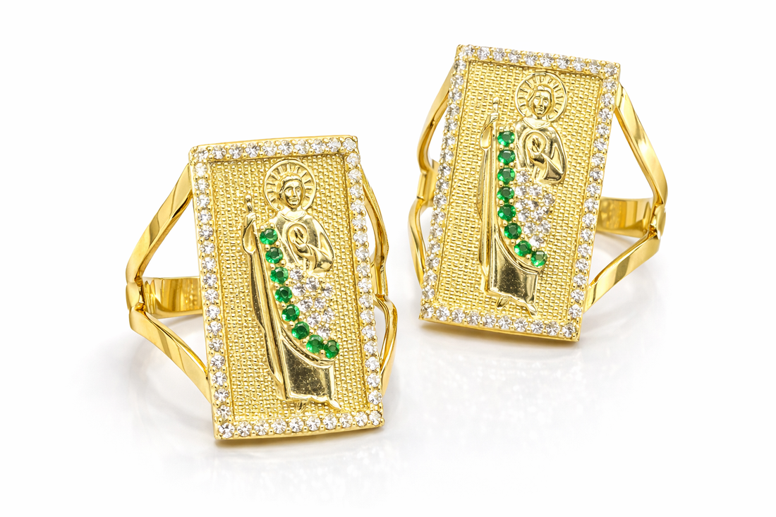 10K Gold Men’s Saint Jude Ring - Size 7