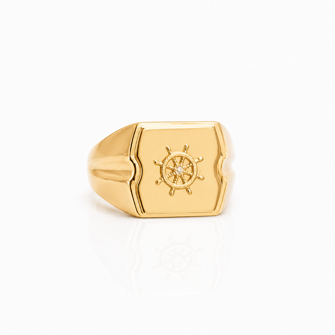 10K Gold Men’s Ring - Anchor