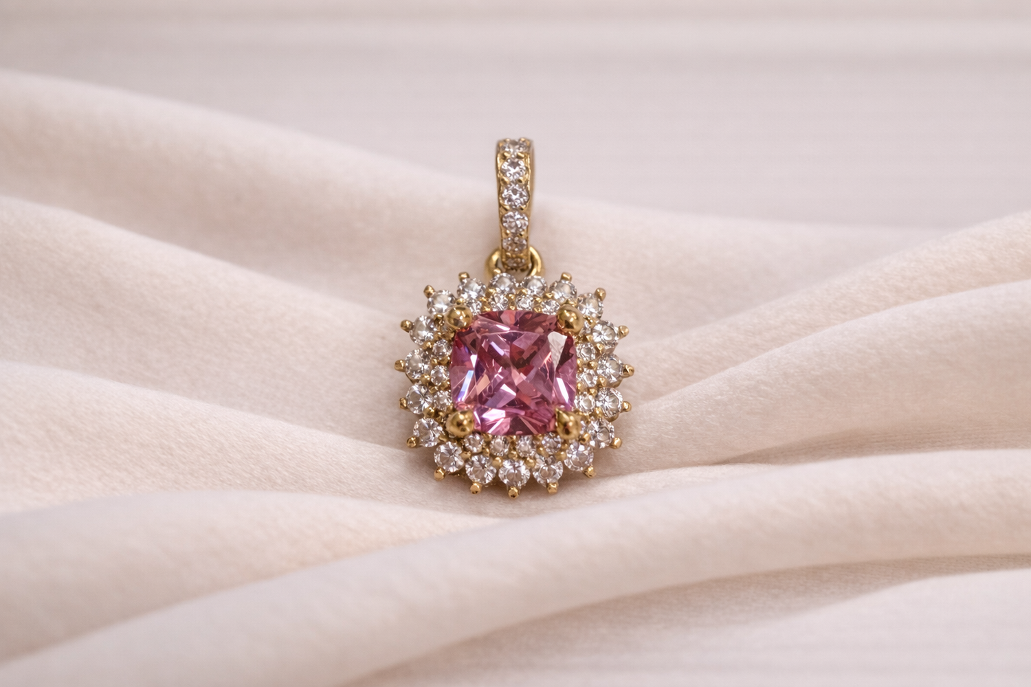 10K Gold Rose Pendant
