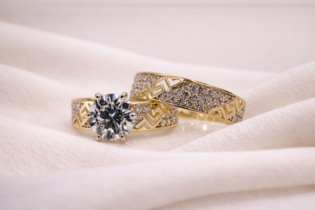 10K Gold Women’s Engagement Duo Rings