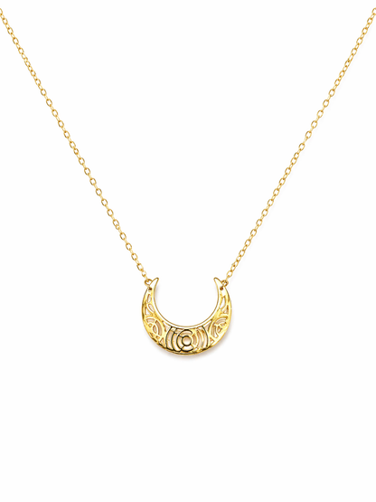 10K Gold Moon Women’s Necklace (18 inches)