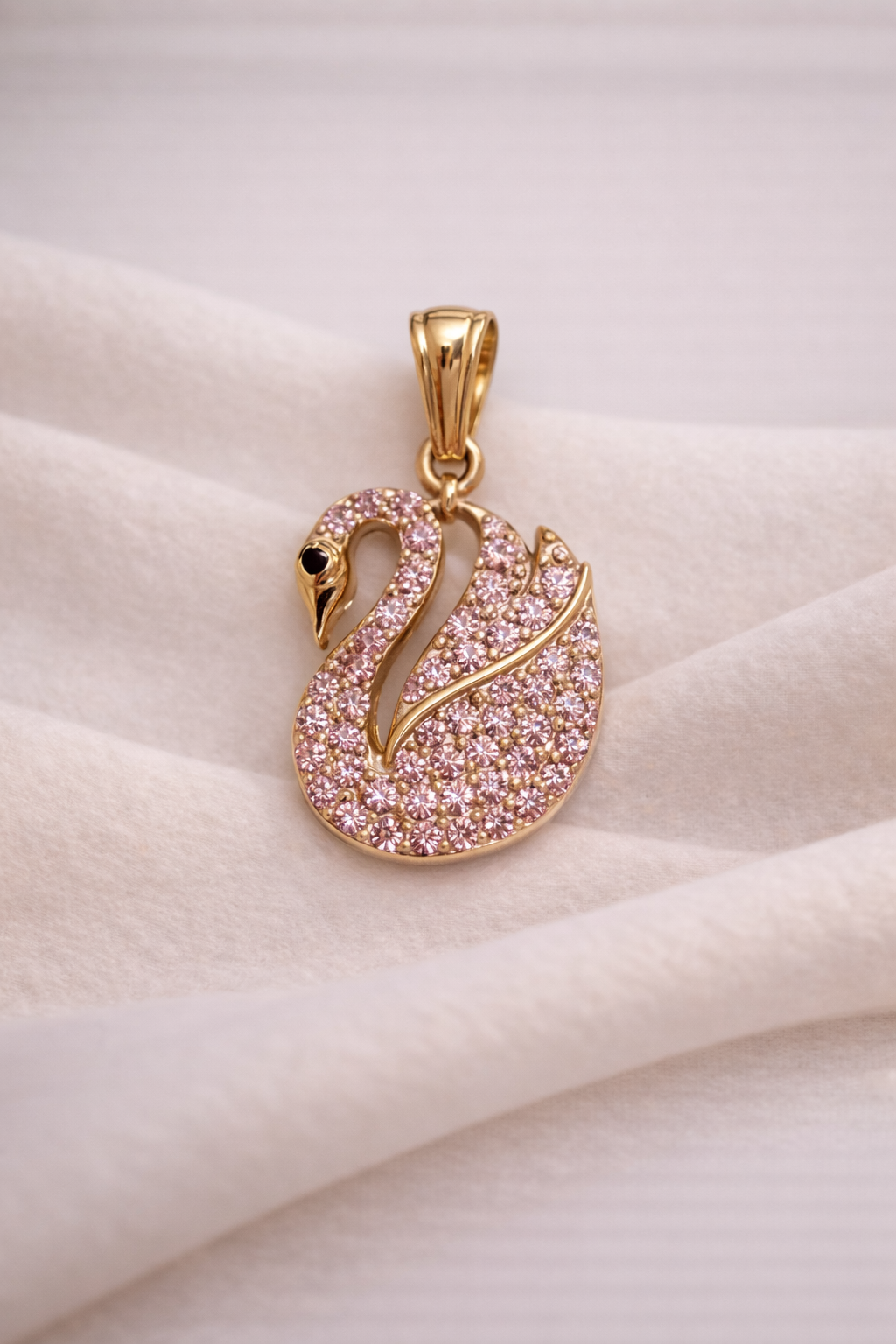 14k Gold Swan Pendant