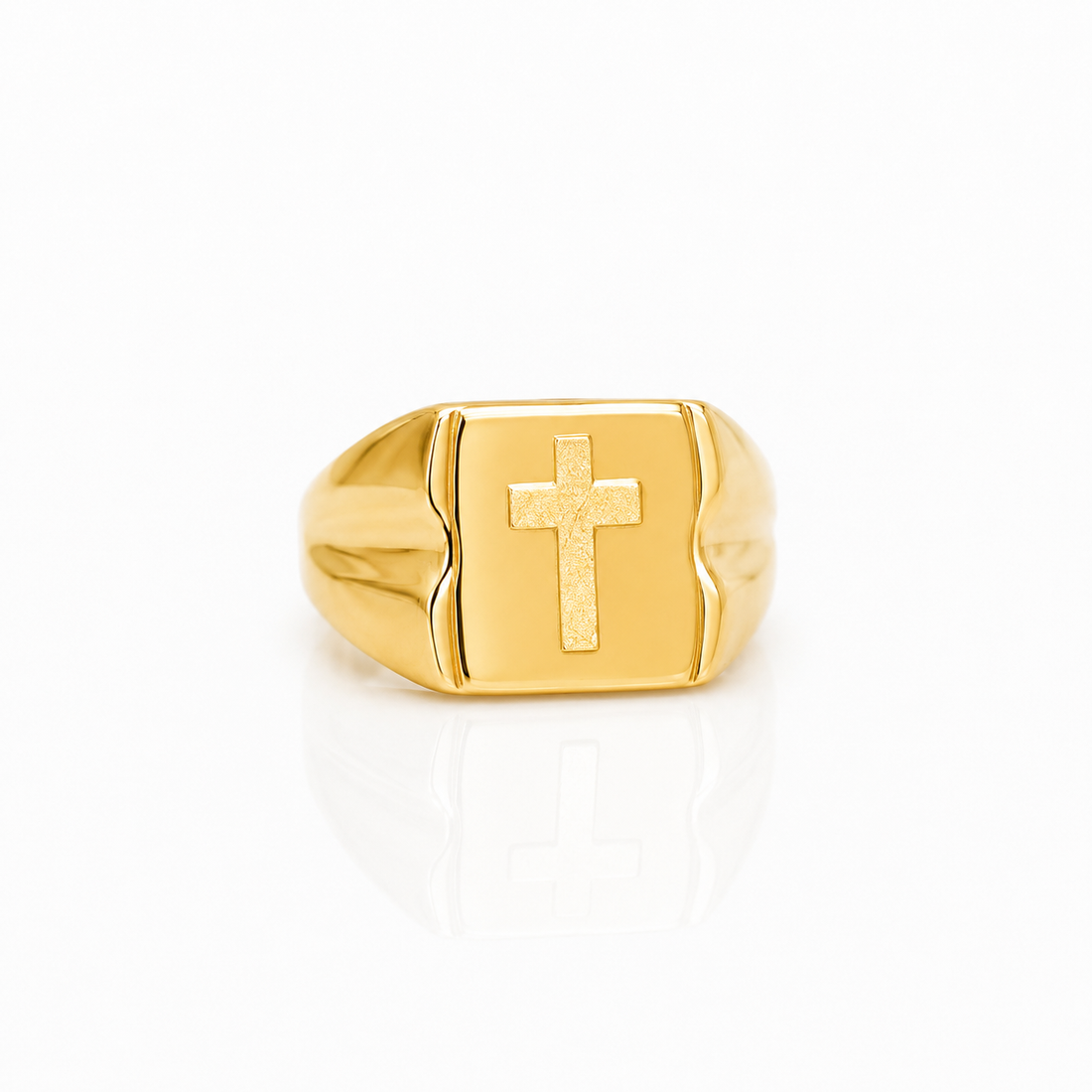 10K Gold Men’s Ring - Cross