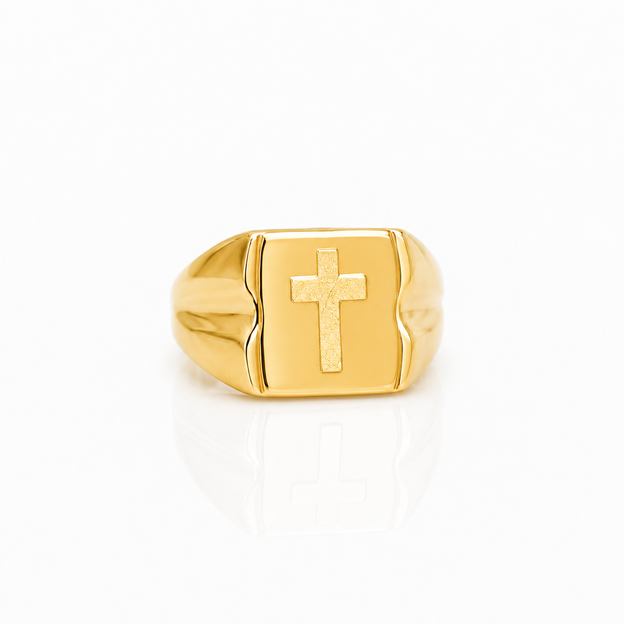 10K Gold Men’s Ring - Cross