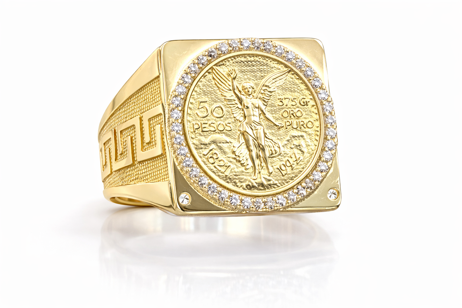 10K Gold Men’s Centenary Coin Ring