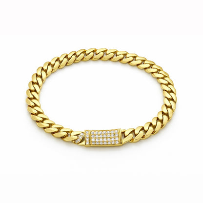 10K Gold Monaco Hallow Bracelet