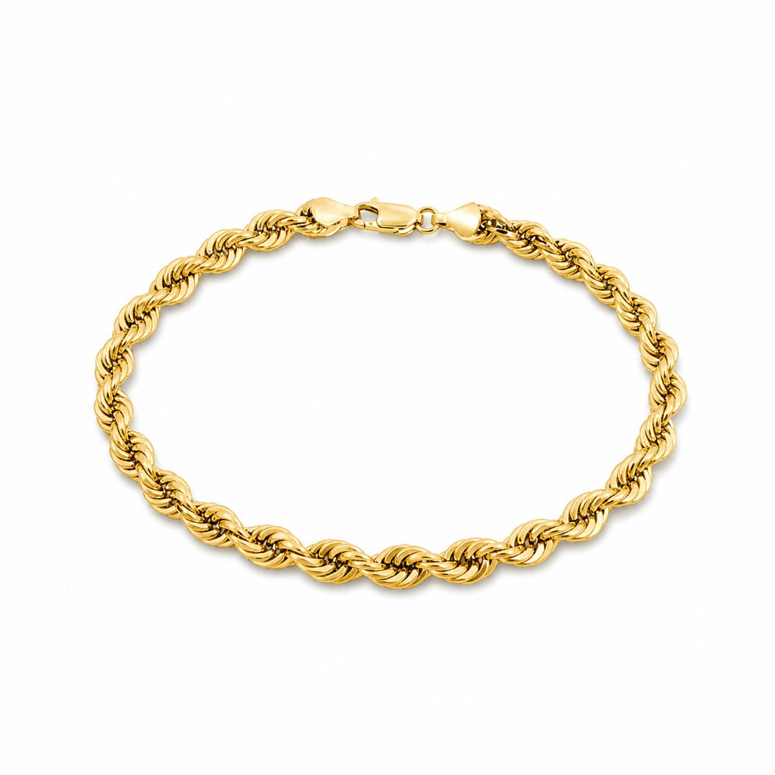 14K Gold Rope Hallow Bracelet (4mm)
