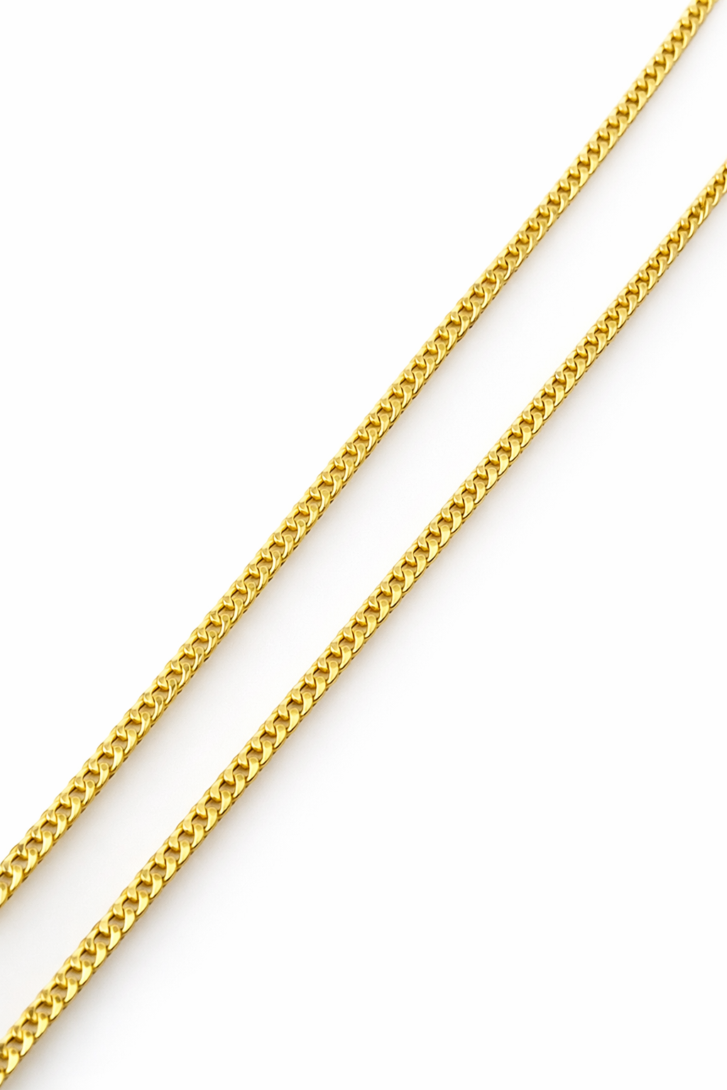 14K Gold 22” 2mm Franco Hallow Chain Set with Swan Pendant