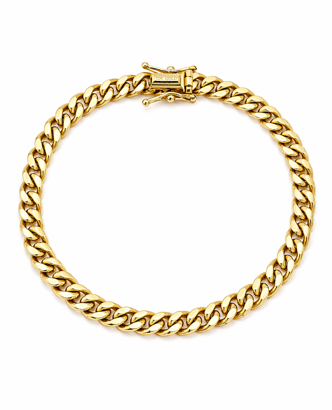 Hollow Cuban Link Bracelet – 10K Gold