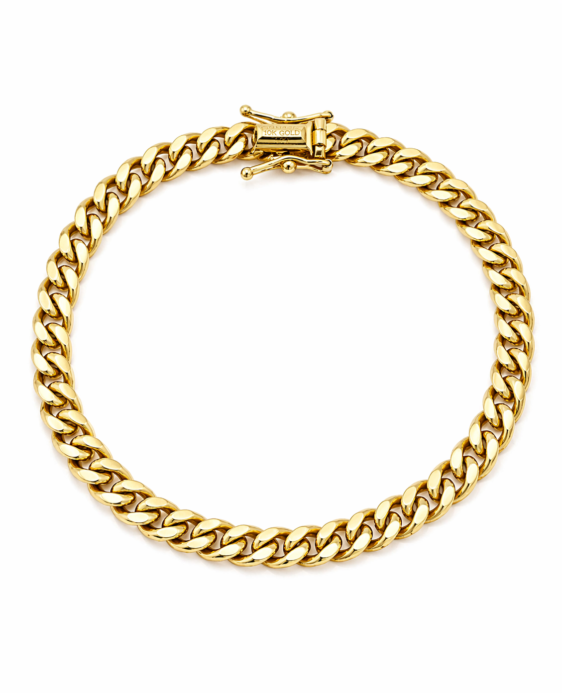 Hollow Cuban Link Bracelet – 10K Gold