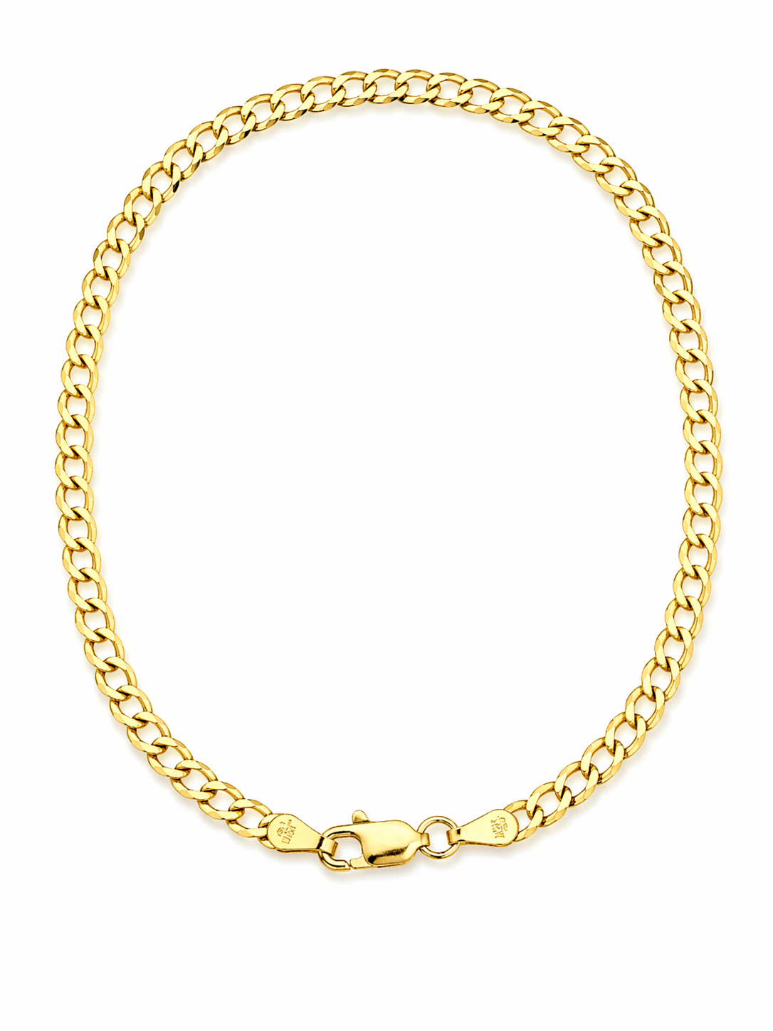 10K Gold Curb Link Bracelet (3mm)