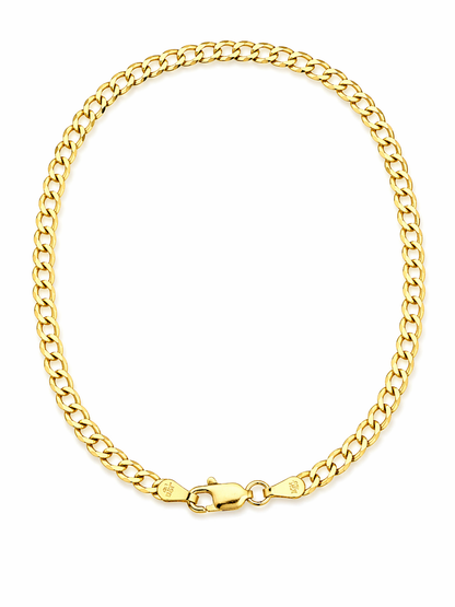 10K Gold Curb Link Bracelet (3mm)