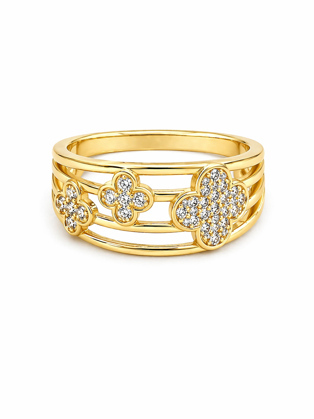 10K Gold Women’s Flowers Ring
