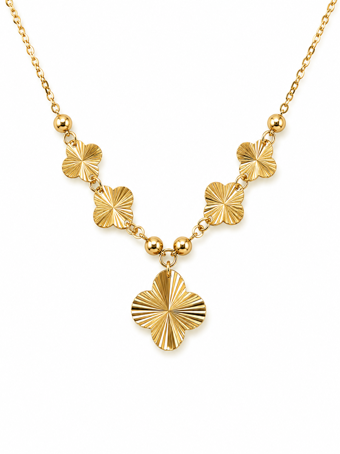 10k Gold Flowers Necklace