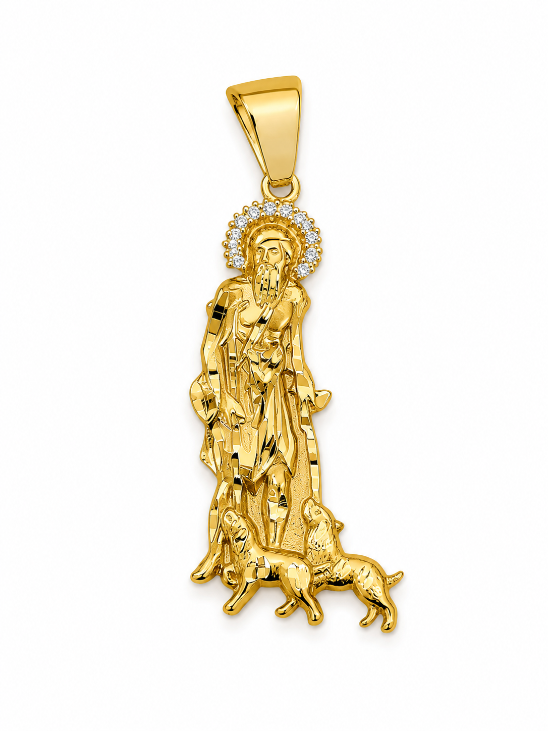 10K Gold Saint Lazarus Pendant