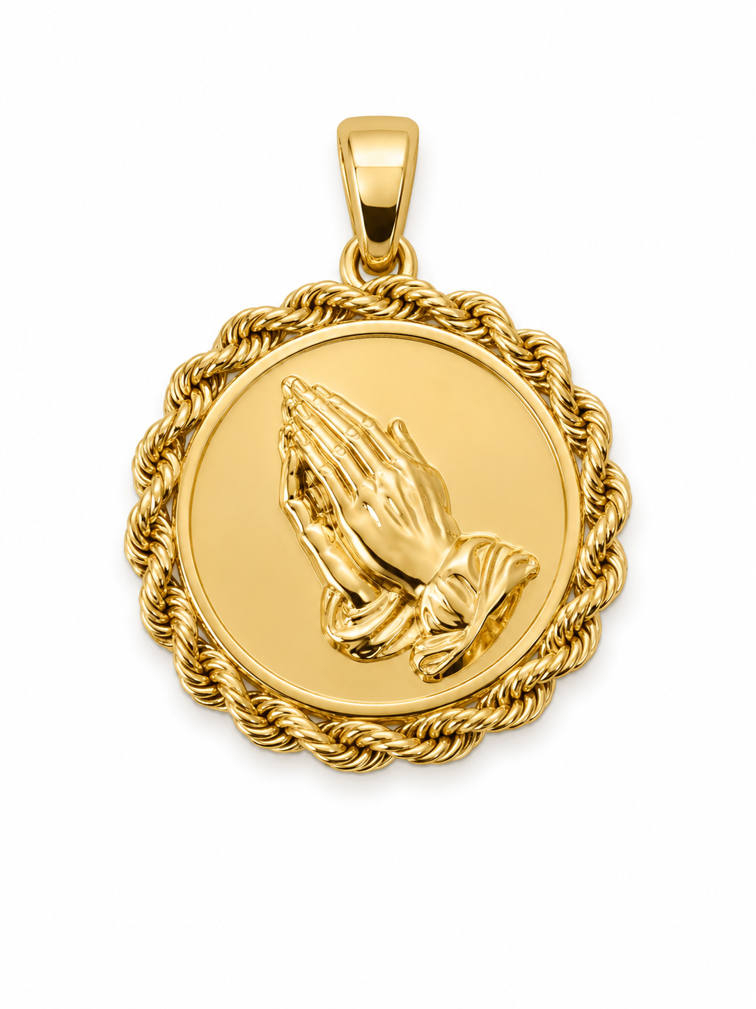 10K Gold Jesus’s Hands Pendant