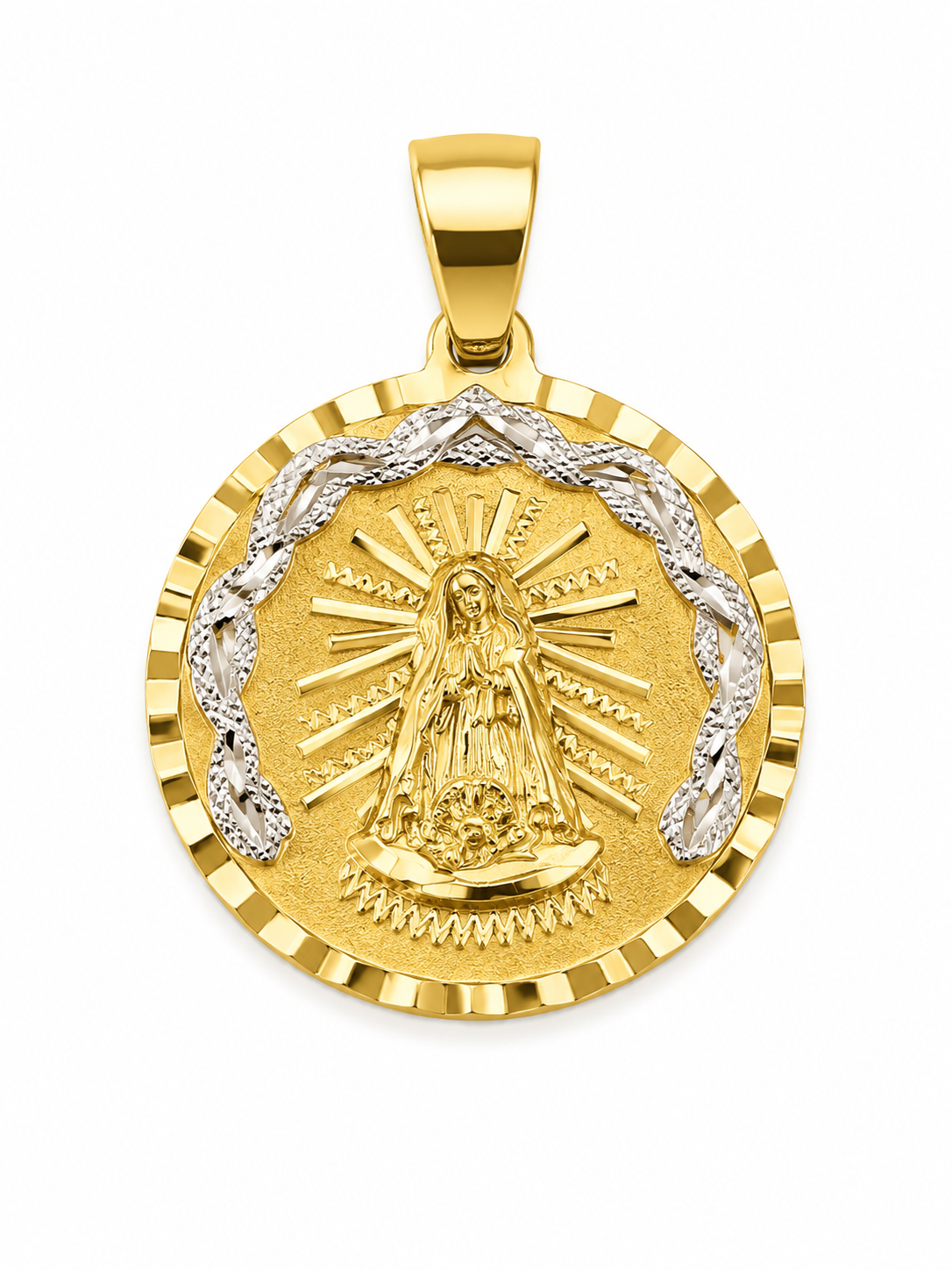 10K Gold Virgin of Charity Pendant