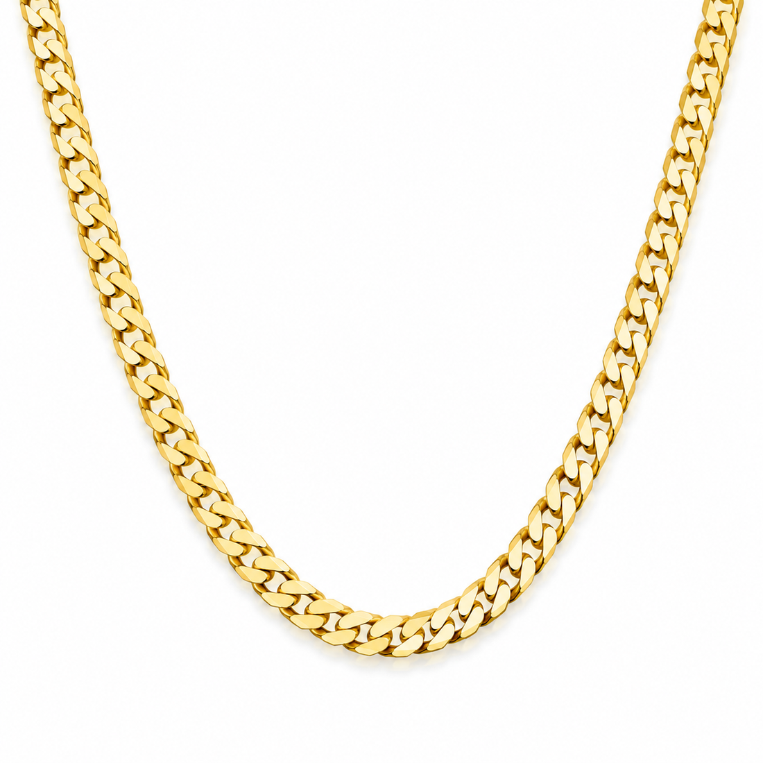 10k Gold 22” 4mm Curb Link Chain