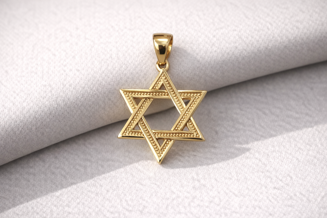 10K Gold Star of David Pendant