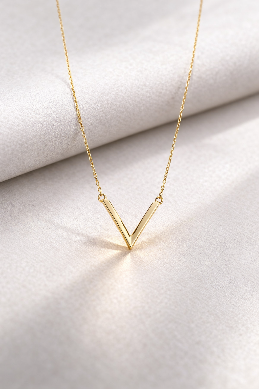10K Gold Women’s Initial “V” Necklace
