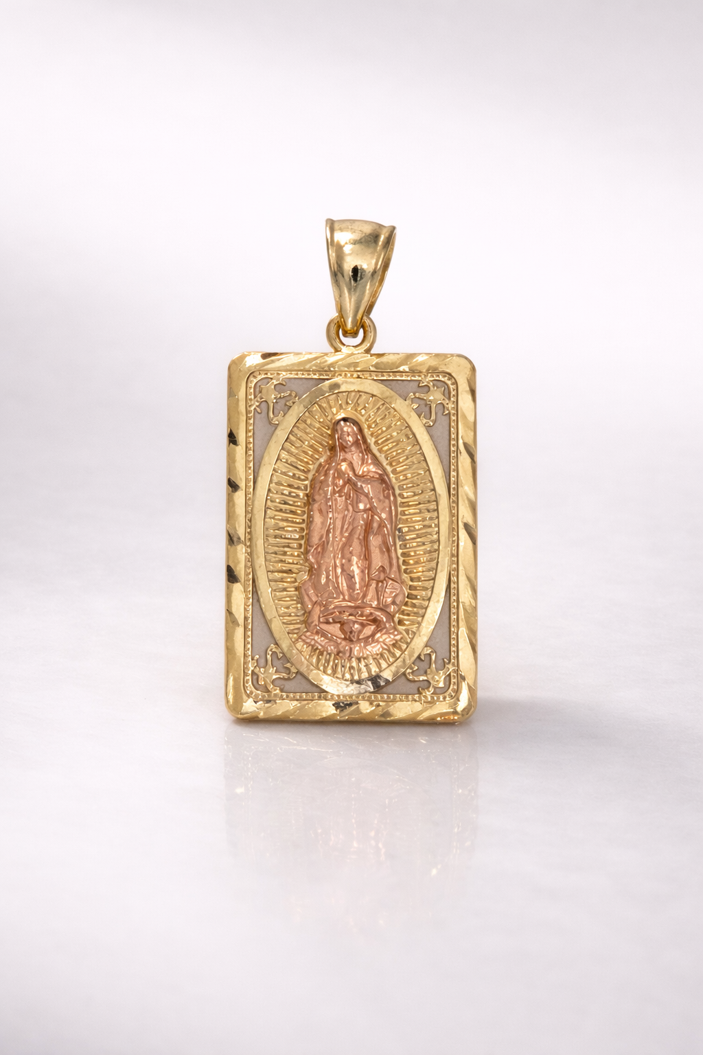10k Gold Virgin of Guadalupe Pendant
