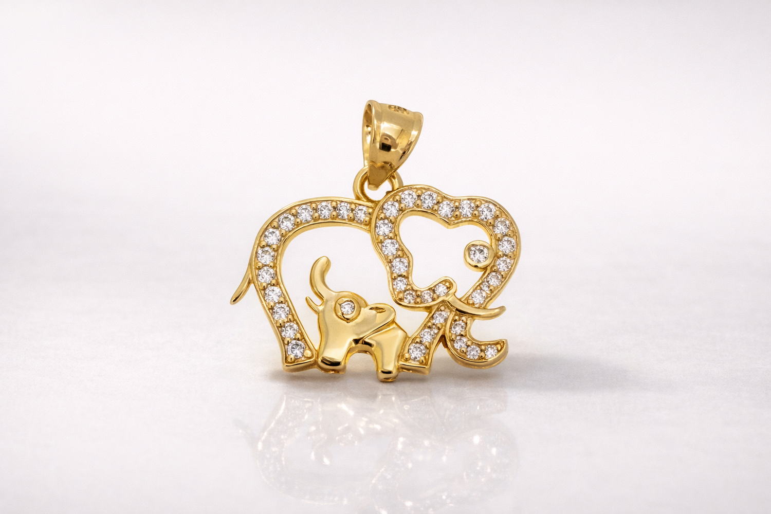 10k Gold Elephant Pendant