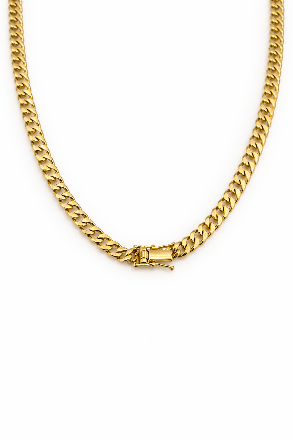 Cuban Link Chain 4mm Hallow 10k Gold 24”
