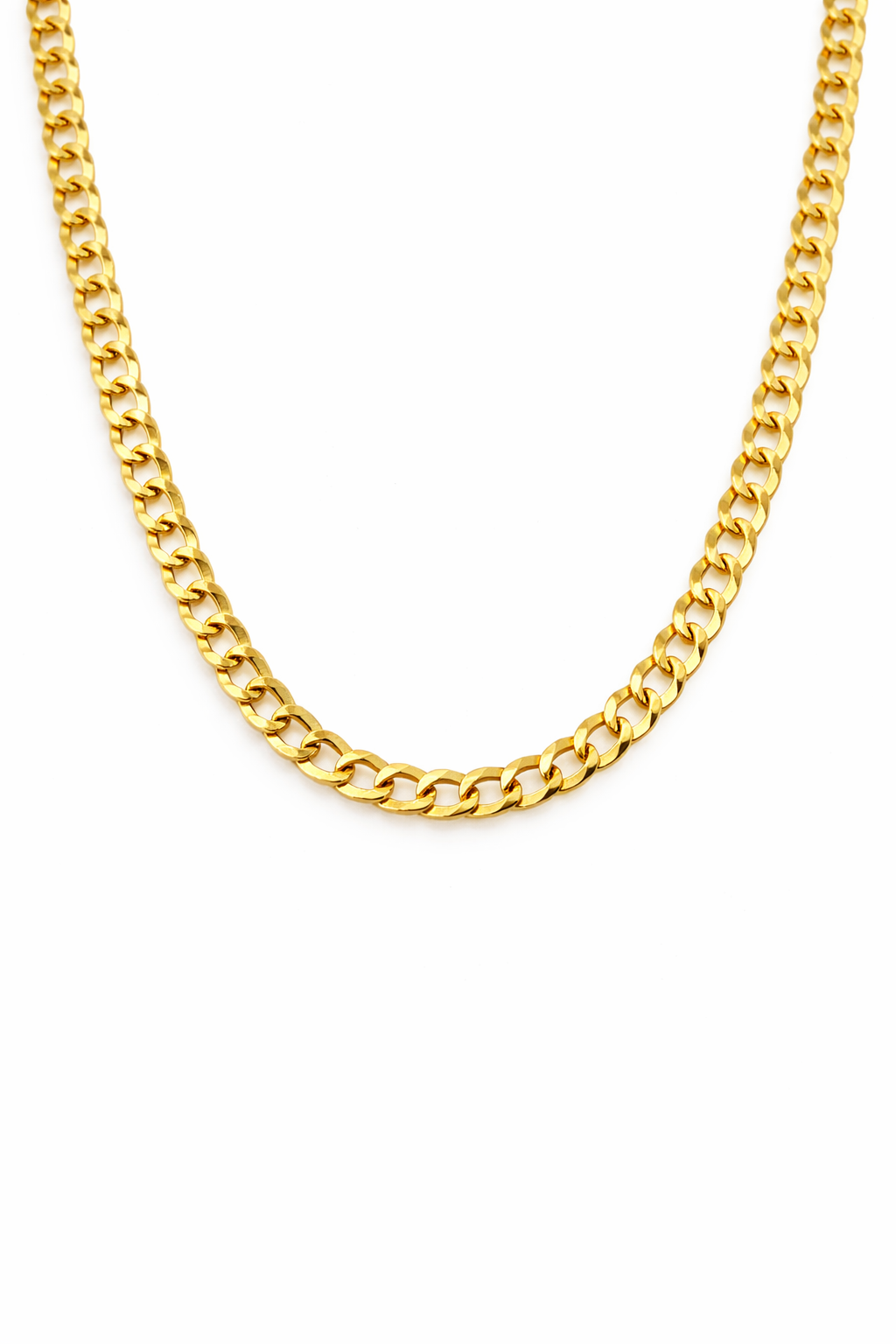 10K Gold 4mm Curb Link Chain