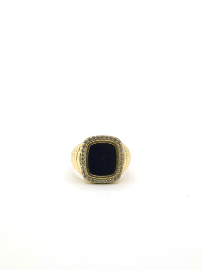 Anillo Pierda Negra - 10K