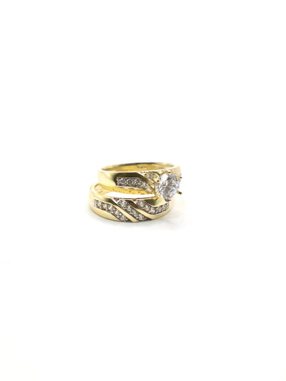 Anillo Duo Ondas - 10K