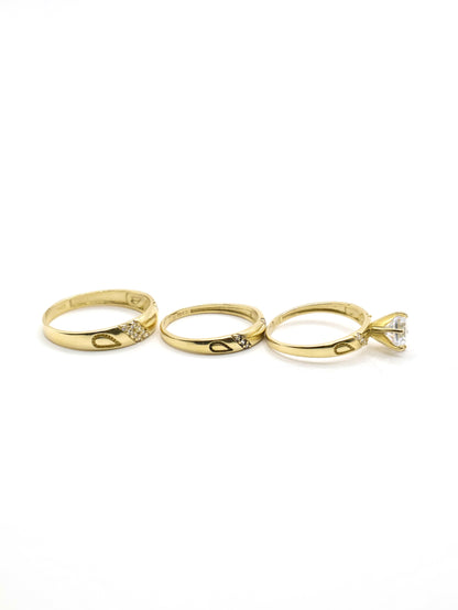 Anillo Trio Hojas - 10K
