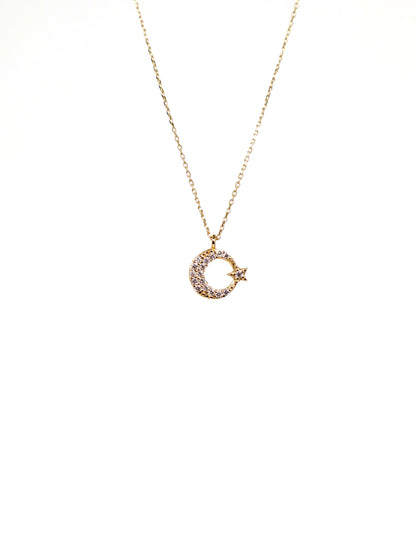 SET GARGANTILLA LUNA - 10K