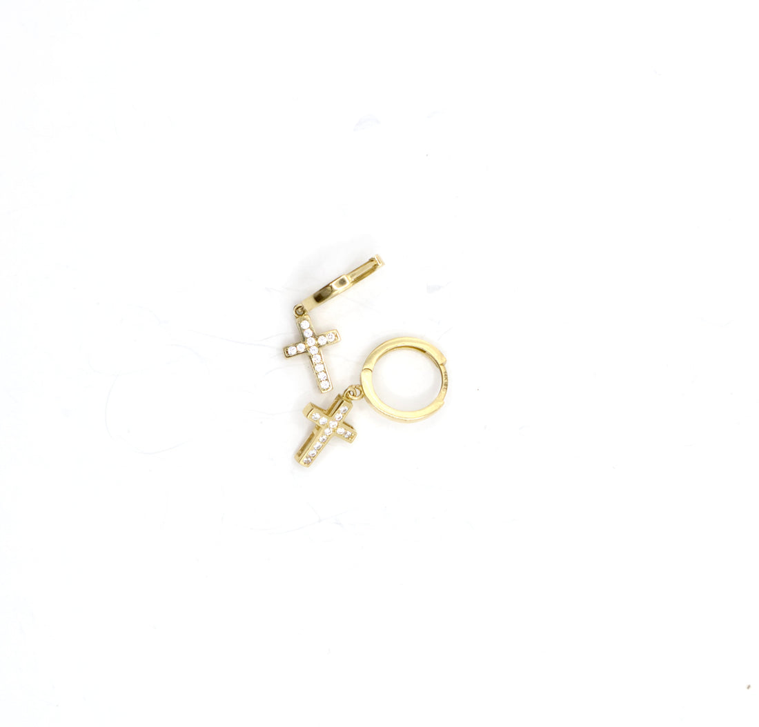 Argollas de Cruz - 14K